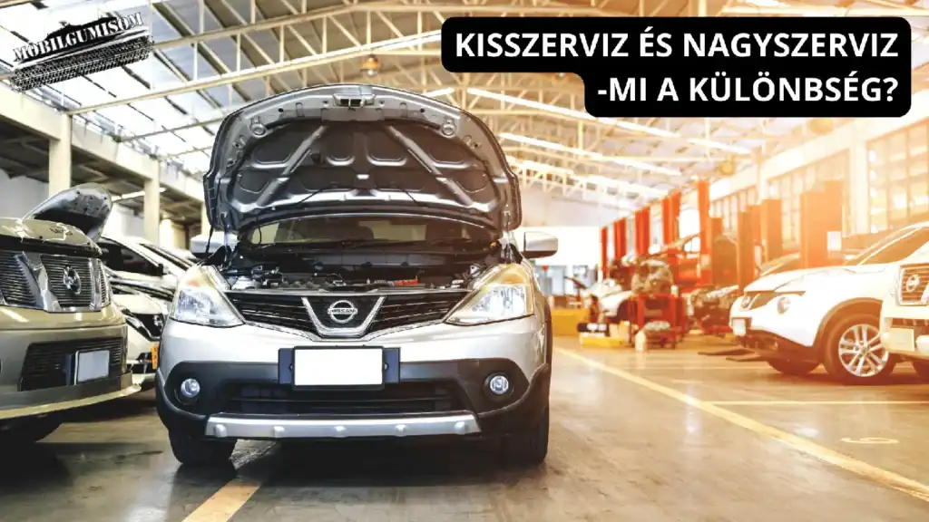 Autó kisszerviz és nagyszerviz közben egy autószervizben